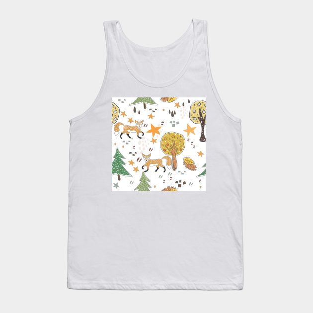 Fox Pattern Tank Top by KristinaStellar 